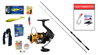 Shimano FX XT 240MH 14-40 Gr&Shimano FX 4000 FC Spin Seti - 1