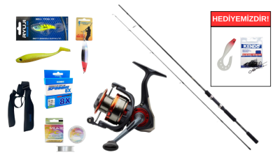 Shimano FX XT 2,70m 14-40g&Savage Gear SG2 4000 FD 5+1BB Spin Seti - 1