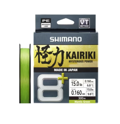 Shimano Kairiki 8+ 300m 0.16mm 6.5kg M. Green Örgü İp - 1
