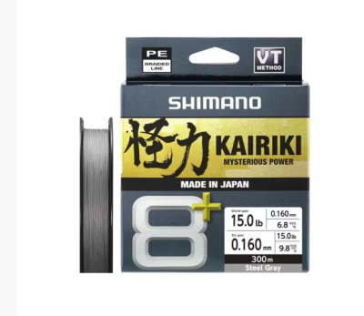 Shimano Kairiki 8+ 300m 0.16mm 9.8kg Steel Gray Örgü İp - 1