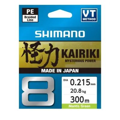 Shimano Kairiki 8 300m Mantis Green 0.215mm/20.8kg - 1