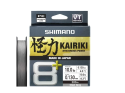 Shimano Kairiki 8+ 300Mt Steel Gray İp Misina - Shimano