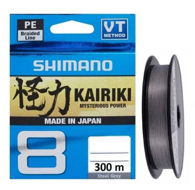 Shimano Kairiki 8X 300m 0.160mm/10.3kg Steel Gray Örgü İp Misina - 1