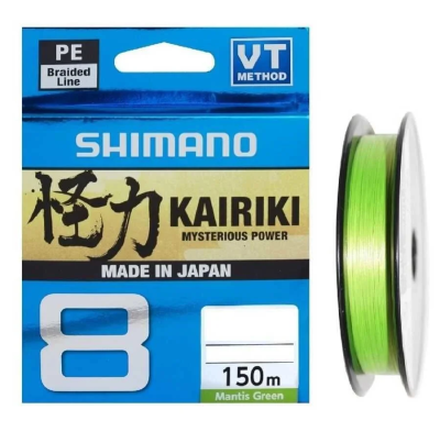 Shimano Kairiki 8X Örgü İp 150m 0.10mm 5.3kg Mantis Green - 1