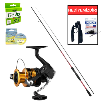 Shimano Kamış Sienna Spinning Sensitive 2,11M 0,5-7g&Shimano FX 2000 FC LRF Seti - 1