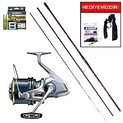 Shimano Power Aero Surf Tubular 425 Cm Max. 250 Gr&Shimano 24 Fliegen 35 SD Profesyonel Surf Seti - Shimano