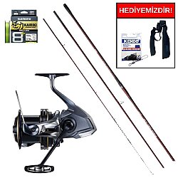 Shimano Power Aero Surf Tubular 425 Cm Max. 250 Gr&Shimano Power Aero 14000 PG XSC Profesyonel Surf Seti - Shimano