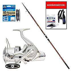 Shimano Sonora AX 420 cm Max 150 gr&Daiwa Crosscast S20 35 SCW 5000 C QD Profesyonel Surf Seti - Shimano