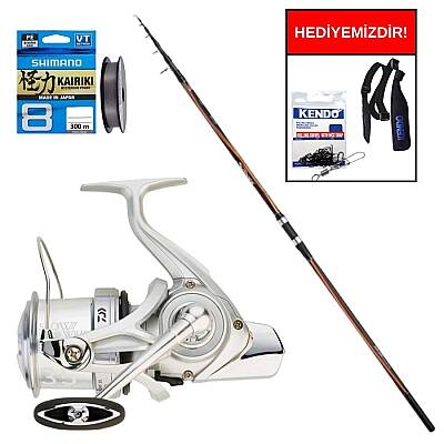 Shimano Sonora AX 420 cm Max 150 gr&Daiwa Crosscast S20 35 SCW 5000 C QD Profesyonel Surf Seti - 1