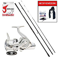 Shimano Ultegra Surf J 425 Cm Max. 250 Gr&Daiwa Crosscast S20 35 SCW 5000 C QD Profesyonel Surf Seti - Shimano