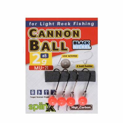 SPIINX CANNON BALL JIGHEAD UV TURUNCU #7 4P - 1