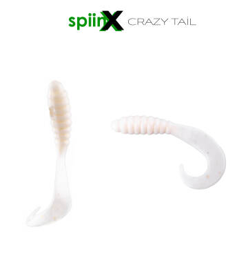 SPIINX CRAZY TAIL KUYRUK 7.5CM 10P GLOW PEARL WHITE - 2