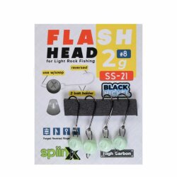 SPIINX FLASH HEAD JIGHEAD GLOW #8 4P - SPIINX