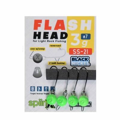 SPIINX FLASH HEAD JIGHEAD UV YEŞİL #8 4P - 1