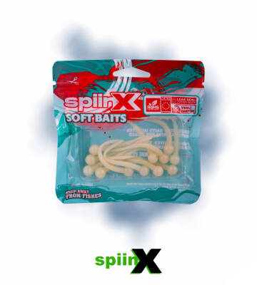 SPIINX MICE TAIL SİLİKON 8CM 12P GLOW PEARL WHITE - 2