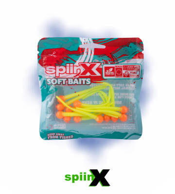 SPIINX MICE TAIL SİLİKON 8CM 12P ORANGE CHARTREUSE - 2