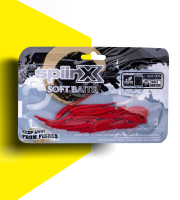 SPIINX SANDWORM SİLİKON 6CM 18P HOT RED - 1