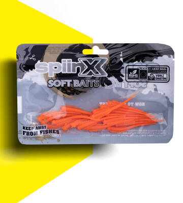 SPIINX SANDWORM SİLİKON 6CM 18P UV ORANGE - 4