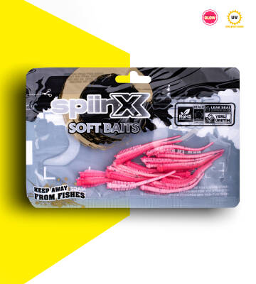 SPIINX SANDWORM SİLİKON 6CM 18P UV SUGAR PINK - 1