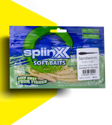 SPIINX SANDWORM SİLİKON 9CM 8P GLOW PEARL WHITE - 2