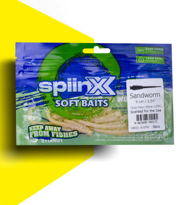 SPIINX SANDWORM SİLİKON 9CM 8P GLOW PEARL WHITE - 2