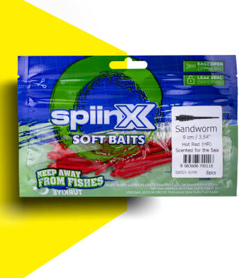 SPIINX SANDWORM SİLİKON 9CM 8P HOT RED - 1