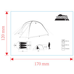 Tenthouse Star 3 Kişilik Çadır (70+215)*208*125 cm - 4