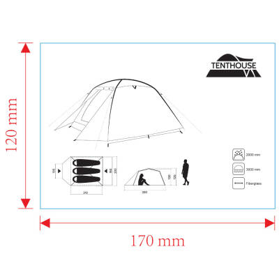 Tenthouse Star 3 Kişilik Çadır (70+215)*208*125 cm - 4