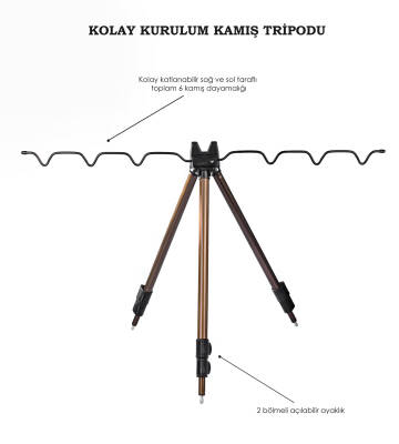 TRIPOD 120 CM 3 BOĞUM KROM - 3