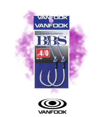 VANFOOK BSA-100 BBS SINGLE ASSIST 2P #4/0 - 3