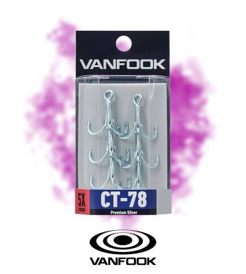 VANFOOK CT-78 TREBLE SH SILVER 4P #2/0 - 3