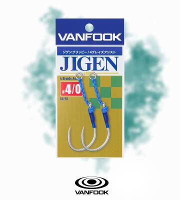 VANFOOK GS-70 JIGEN GRIPPY 4-BRAID ASSIST 2P #4/0 - 3