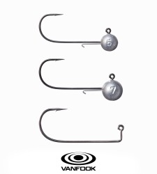 VANFOOK JD-31B ANTIMONY JIG HEAD NS BK 4P 10G #1/0 - VANFOOK