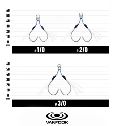 VANFOOK JGS-44 JIGEN GLITTER SHORT ASIS 2P #2/0 - 2