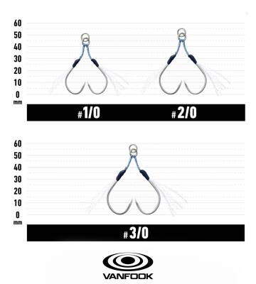 VANFOOK JGS-44 JIGEN GLITTER SHORT ASIS 2P #2/0 - 2