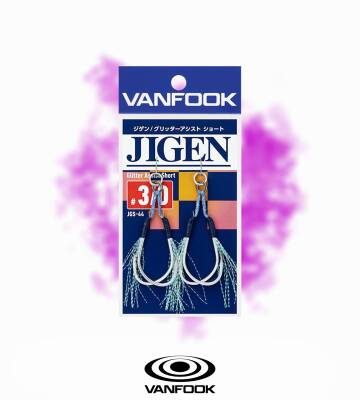 VANFOOK JGS-44 JIGEN GLITTER SHORT ASIS 2P #3/0 - 2