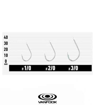 VANFOOK JH-10 JIGEN SILVER 12P #1/0 - 3