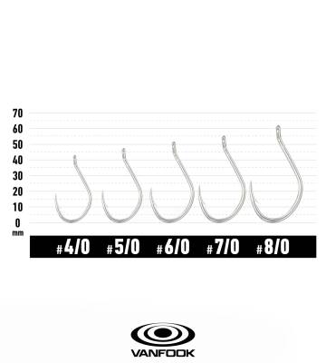 VANFOOK JH-40 JIGEN GRIPPY SILVER 6P #5/0 - 2