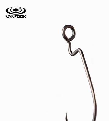VANFOOK WORM-48F LARGE EYE FS BK 8P #6 - 2