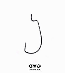 VANFOOK WORM-55B FLAT NS BLACK 8P #1/0 - VANFOOK