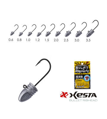 XESTA BULLET RIBHEAD JIG HEAD #8 4P 0.8G - 2
