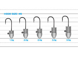 XESTA BULLET RIBHEAD JIG HEAD #6 4P 3.5G - 4