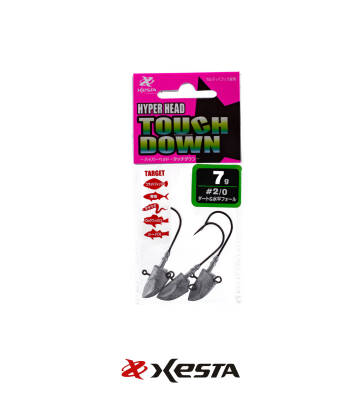 XESTA HYPER HEAD TOUCH DOWN JIGHEAD #2/0 3P 7G - 2