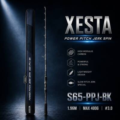 XESTA POWER PITCH JERK SPIN POWER PITCH S65-PPJ-BK 1.96M MAX400G #3.0 - 1
