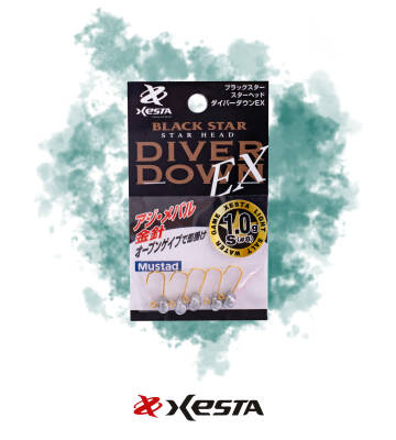 XESTA STAR HEAD DIVER DOWN EX JIGHEAD S #8 5P 1.0G - 1