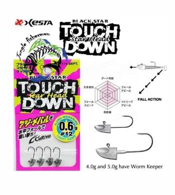 XESTA STAR HEAD TOUCH DOWN JIGHEAD #6 4P 2.5G - 2