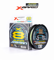 YGK X013 SUPER JIGMAN PE X8 300M 32KG 0.37 MULTICOLOR - YGK-XBRAID