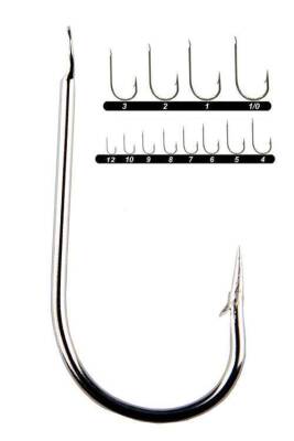 Youvella 1353 Kısa Pala Olta İğnesi 100lü Kutu Nikel - 1