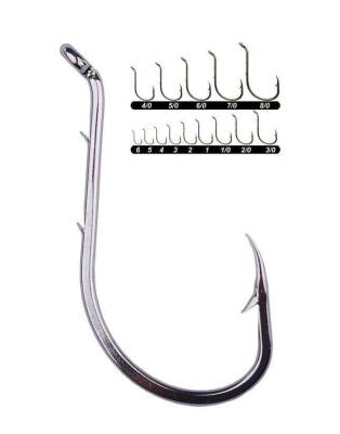 Youvella 1354 Delikli Tırnaklı Papağan Olta İğnesi 100lü Kutu Nikel - 2