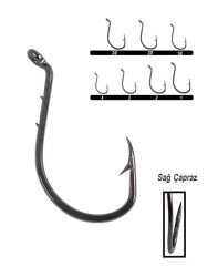 Youvella 1355 Delikli Tırnaklı Papağan Olta İğnesi 100lü Kutu Black Nikel - 2